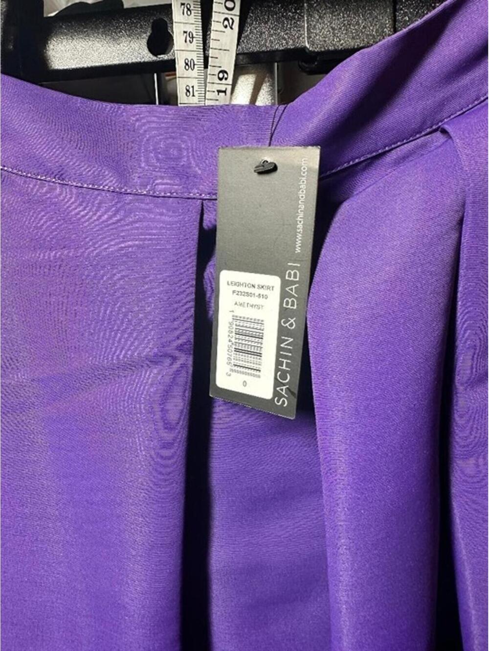 Sachin & Babi Purple Full Midi Skirt Size 0 NWT - Picture 3 of 3